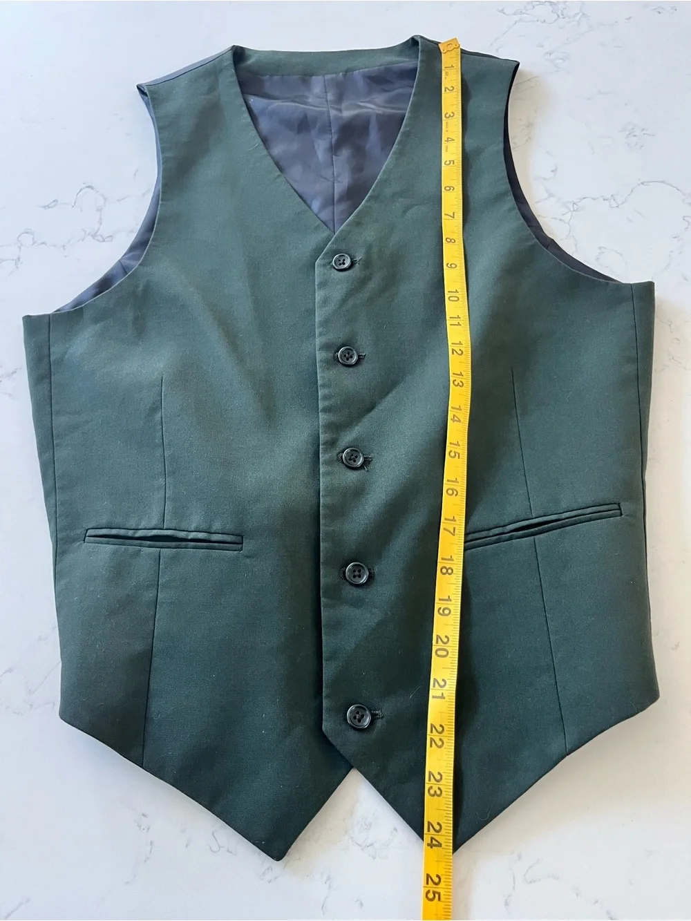 ASOS Dark Green Men's Formal Waistcoat Vest 38 Regular
